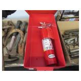 Fire Extinguisher in Metal Box