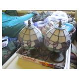 Pair of Stained Glass Lamps