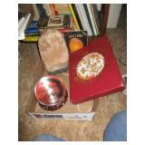 Astrology Book, Crystal Ball, Salt Lamp