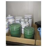 Canisters - Green & White