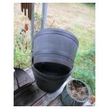 Plastic Wine Barrel Planters (3)