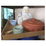Buddha, Lidded Bun Dish, Cups