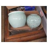 Pair of Green Pots