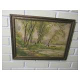 River Scene Watercolor Print - Signed