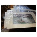Five Pieces Matted Prints