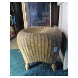 Tan Wicker Stool