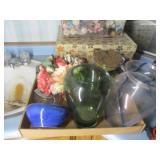 Variety of Vases, Planters, Faux Flowers