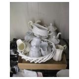 White Dishware - Gravy Boats, Bun Bowl