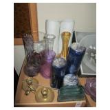 Vases, Candles Brass Candleholders