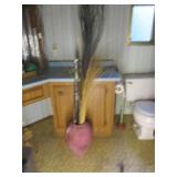 Glass Vase w/Faux Plants