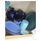 Blue Ceramic Dishware, Canister