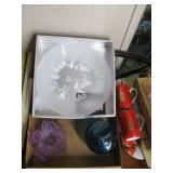 Flower Dish, Blue Glass Vase, Hoya Dish
