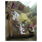 Asian Design Coffee Table - Glass Top