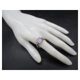 Silver Ring w/Purple Stones