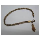 Bracelet w/Charm Marked 14K - Chain 14KGF