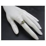 Silver Ring w/Green Stone