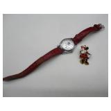 Disney Minnie Mouse JAZ Watch & Pin