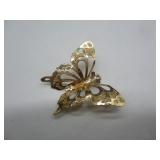 Butterfly Pendant Marked 14K