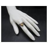 Silver Ring w/Yellow Stone
