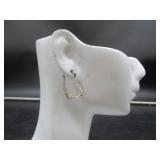 Heart Hoop Earrings - Hook Marked Israel 925
