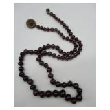 Sterling Necklace w/ Red Beads