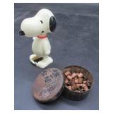 Snoopy Toy Marked 1958 & Percussion Caps