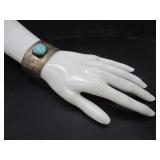Sterling Bracelet w/Turquoise? Stone