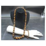 Bead Necklace & Bracelet Set Clasp 925