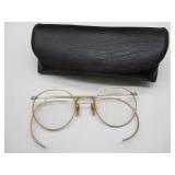 Gold Fulvue Eyeglasses & Case