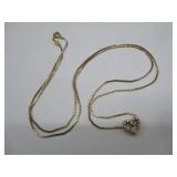 Heart Chain Necklace Marked 10K
