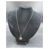 Spiderweb Pendant Necklace - 14K & Chain GF