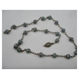 Silver Necklace w/Beads