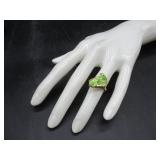 Gold Ring w/Green Stone