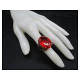 Dinner Ring w/Red Stone