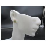 Post Earrings Marked 14K Diamonds Tested