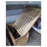 Wood Box w/Parts & Wash Board