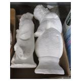 Two Plaster Figurines