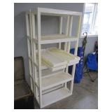 Pair of White Storage Shelves