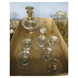 MCM Decanter Set, Mini Glass Globe, Holder