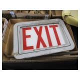 Exit Sign & Metal Stakes