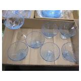 Federal Glass Blue Dessert Dishes