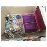Costume Jewelry & Box