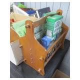 Wood Magazine Rack, Light Bulbs, Vacuum Bags