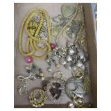 Costume Jewelry - Goldtone Pins, Necklaces