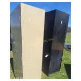 (1) Beige, (1) Black 3'x6' Steel 2-Dr Cabinets(Ea)