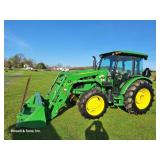 '25 JD 5075E Tractor, 4WD, Cab, Loader, Bale Spear