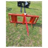 Orange Skid Steer Single Bale Spear