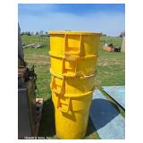 (4) Yellow 50 gal. Trash Cans (Each)