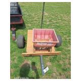 Flatbed Lawn Cart & Lawn Seeder