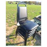 (4) Black Stackable Banquet Chairs (All)